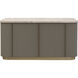 Cataldi Cappuccino / Brushed Gold Kitchen Island